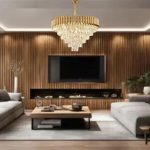 Candelabru cristal auriu majestic rotund 60cm luxury living sufragerie cristale K9 electrogalex