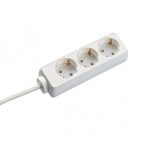 Prelungitor Bachmann Selly alb cu 3 prize cu impamantare tip Schuko, cablu 1.5m, 10A, 2300W