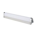 Lampă LED pentru baie si oglinda Ebabil 12W echivalent 85W, liniara, lumină naturală 4200K, design modern alb si crom IP45