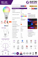 Bec LED Smart 9W Horoscope, RGB + CCT (Lumină Colorată și Alb Variabil), Bluetooth, Tuya - imagine 4