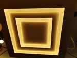 Lustră LED RGB Pătrată cu Telecomandă, 96W, Dimabilă, Alb Mat, 40 cm - imagine 4