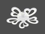 Lustră LED cu Telecomandă 80W, Design Floral Minimalist cu 5 Petale, Diametru 63cm, Lumină Reglabilă, Alb Mat - imagine 2