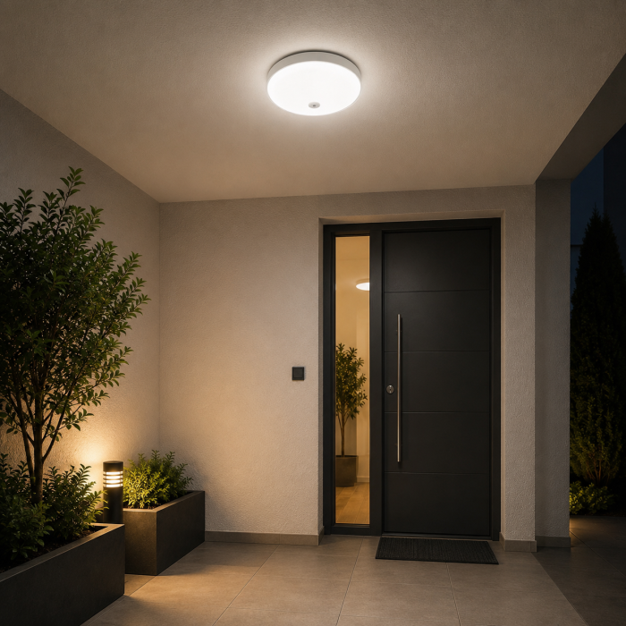 Plafonieră LED 20W cu Senzor de Mișcare Bolkar, IP44, Exterior și Interior, 2400lm, Alb Rece - imagine 4