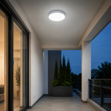 Plafonieră LED Horoz Norton-24 24W IP65 rotundă slim alb rece 2400 lm