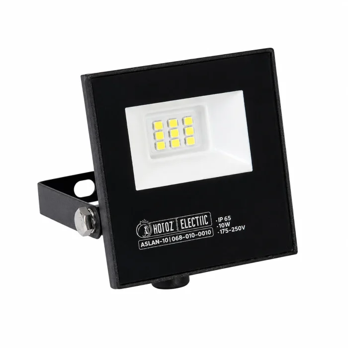 Proiector LED 10W Aslan, 1100lm (Echivalent 80), Lumină Rece 6400K, Negru, IP65 - imagine 2