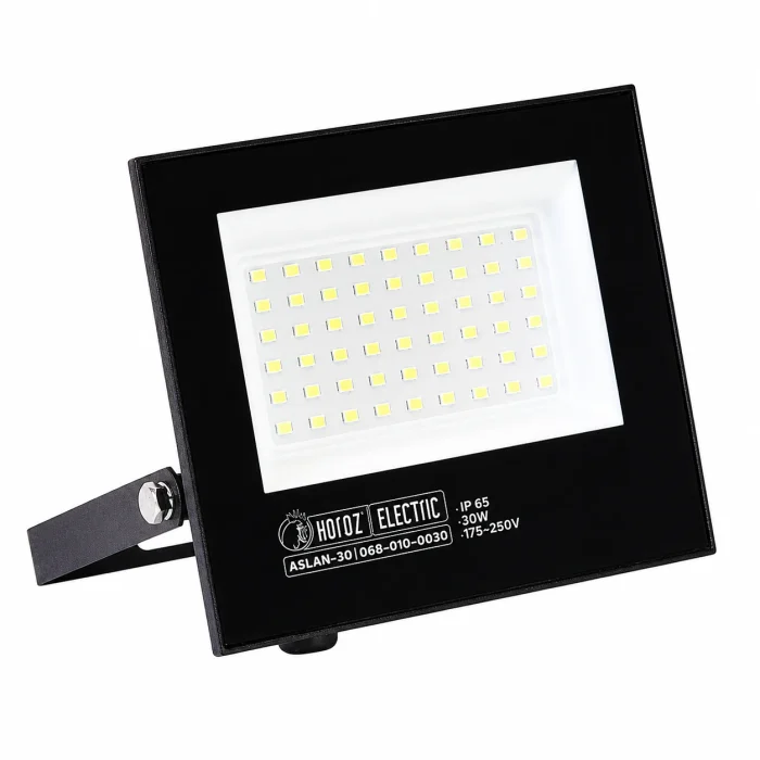 Proiector LED 30W Aslan, 3380lm (Echivalent 240W), Lumină Rece 6400K, Negru, IP65 - imagine 3