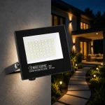 Proiector LED ASLAN 30W negru, 3380 lm, lumină rece 6400K, IP65