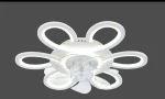 Lustră LED Rotundă cu Ventilator „Floare” și Telecomandă 116W, D54 cm - imagine 2