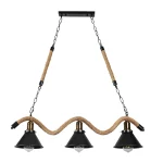 Lustră tip Pendul 3 Surse Rustic-Industrial E27, L78 cm - imagine 2