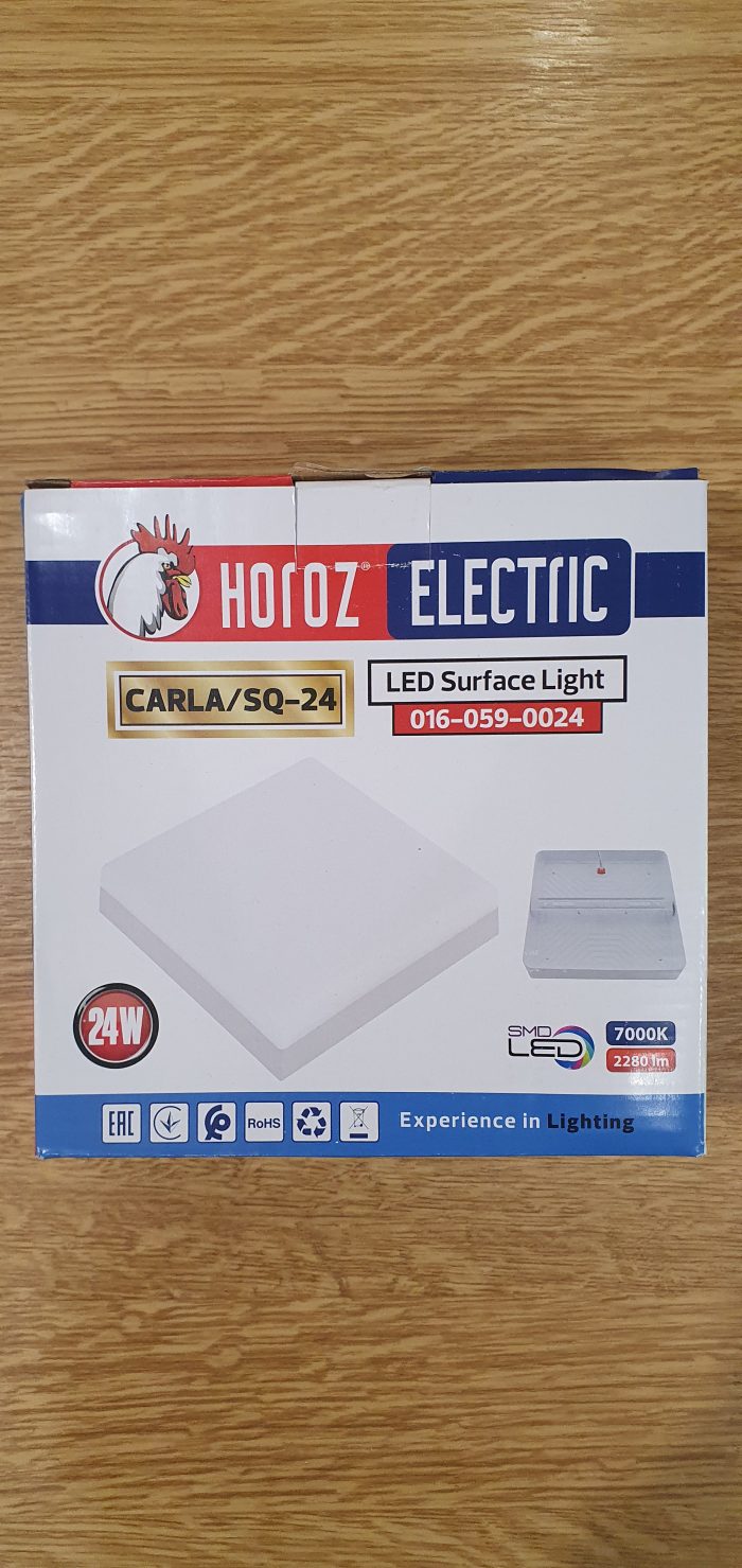 Ambalajul original al plafonierei LED pătrate CARLA 24 W lumină rece 7000 K