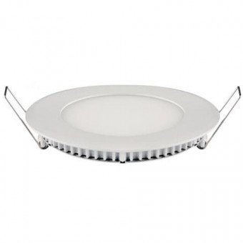 Spot LED incastrat rotund 3W 110 lumeni lumina rece 6400K corpul din metal alb diametru 83mm grosime ultra slim 14mm decupaj 7cm driver inclus