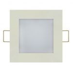 Spot LED Incastrat Patrat Slim 3W Lumina Neutra Alb Metal 89x89mm