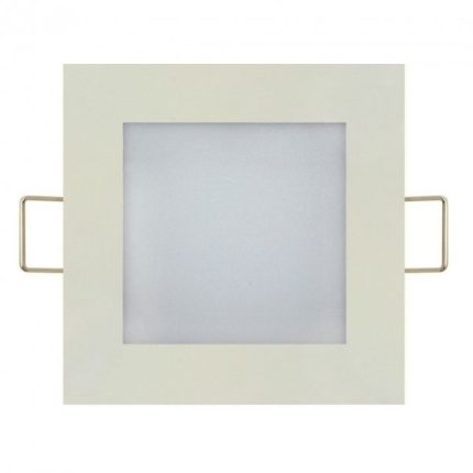 Spot LED Incastrat Patrat Slim 6W Lumina Rece Alb Metal 114x114mm