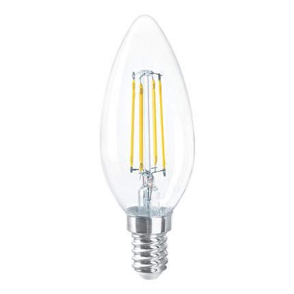 Bec led E14 lumanare 6w 4200k lumina neutra filament tip b35 transparent