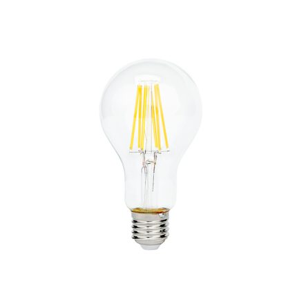 Bec LED filament E27 de 15W tip globe transparent cu lumina neutra