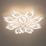 Lustră LED Premium cu Telecomandă 240W, Dimabilă, 3000K-6500K, Design Floral Modern, 76 cm - imagine 2