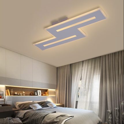 Lustra led cu telecomanda si design modern geometric pentru living sau dormitor
