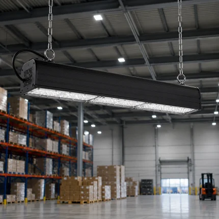 Corp LED Industrial High Bay Liniar ZEUGMA-150 150W 13950 lm IP65 pentru hale industriale și depozite