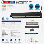 Corp LED Industrial High Bay Liniar 100W, 13000 lm, IP65, 6400K, Suspendat sau Aplicat, Pyramid - imagine 2