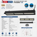 Corp LED Industrial High Bay Liniar 150W, 19500 lm, IP65, 6400K, Suspendat sau Aplicat, Pyramid - imagine 3
