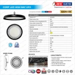 Corp LED Industrial High Bay UFO 200W, 26000 lm, IP65, 6400K, Suspendat, AGORA-200 - imagine 2