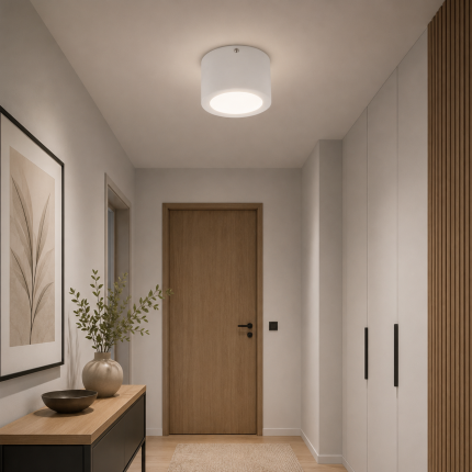 Spot aplicat cilindru LED 10W alb Sandra-10 din aluminiu, 700 lm, lumină naturală 4200K