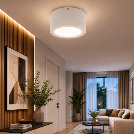 Spot aplicat cilindru LED 15W alb Sandra-15 din aluminiu, 1050 lm, lumină naturală 4200K