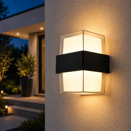 Aplică LED exterior pătrată 10W din aluminiu negru, 900 lm, lumină naturală 4200K, Horoz KING-10/S
