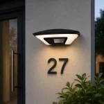 Aplică LED exterior cu senzor de mișcare 15W neagră MAGMA-15 pentru alee și intrare