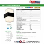 Aplică LED Exterior Pătrată 10W, Aluminiu, 900lm, IP54, Neagră, Lumină Naturală 4200K, Horoz KING-10/S - imagine 3