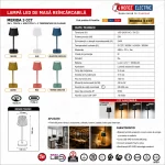 Fișă tehnică veioză LED fără fir MERIDA 3CCT
