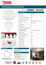 Fișă tehnică plafonieră LED RAPSODY 48W 3CCT 3720 lm