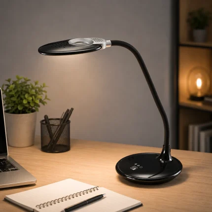 Lampă de birou cu braț flexibil IREM Negru, touch, dimabilă, 5W 300 lm