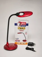 Lampă LED de birou IREM Roșie cu lupă, alimentator detașabil și ambalaj