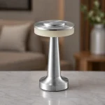 Lampă de masă LED fără fir PRONTO Argintiu, touch, dimabilă și 3CCT