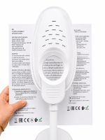 Lupă integrată lampă LED de birou IREM ALBA pentru mărirea textului