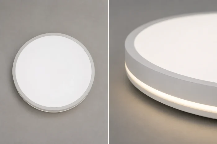 Plafonieră LED 24W 30 cm albă PASTEL 3CCT detalii lumina
