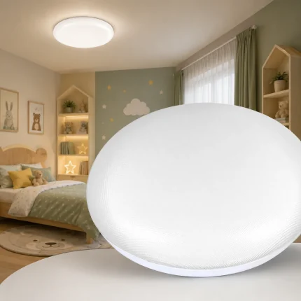 Plafonieră LED 48W 3CCT ELSA 40 cm cu dispersor prismatic montata in camera copii