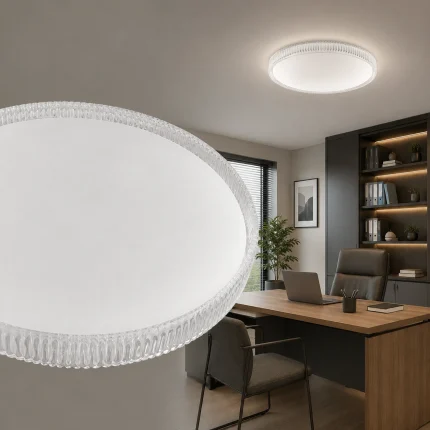 Plafonieră LED cu margine transparentă RAPSODY 48W 3CCT, albă, 41 cm