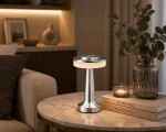 Veioză LED Touch Fără Fir, Reîncărcabilă, 2W, 3CCT, Dimabilă, Argintiu – PRONTO - imagine 4