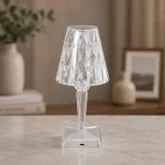 Veioză LED decorativă touch INTER cu efect de cristal, 3CCT și lumină ambientală