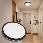 Plafonieră LED neagră 18W PASTEL 3CCT 23 cm