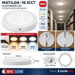 Spot LED MATILDA 18W cu selector exterior 3CCT și decupaj reglabil 60–180 mm